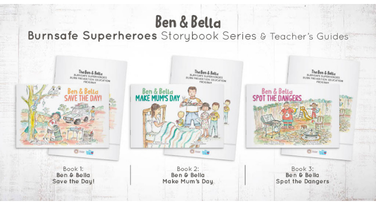 Image of The Ben and Bella Burnsafe Superheros burn prevention program is here